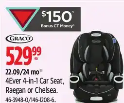 Canadian Tire Graco 4Ever 4-in-1 Car Seat, Raegan or Chelsea offer