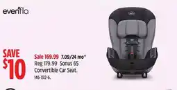 Canadian Tire Evenflo Sonus 65 Convertible Car Seat offer