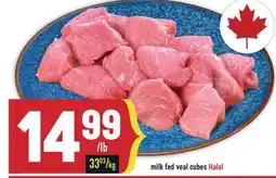 Marché Adonis Milk fed veal cubes Halal offer