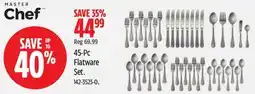 Canadian Tire Master Chef 45-Pc Flatware Set offer