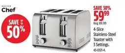 Canadian Tire MASTER Chef 4-Slice Stainless-Steel Toaster with 3 Settings offer