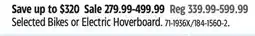 Canadian Tire Redline Selected Bikes or Electric Hoverboard offer