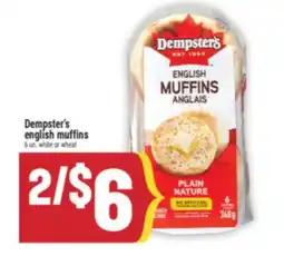 Marché Adonis Dempster's english muffins offer