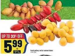 Marché Adonis Fresh yellow, red or sumani dates offer