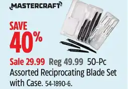 Canadian Tire Mastercraft 50-Pc Assorted Reciprocating Blade Set with Case offer