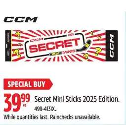 Canadian Tire CCM Secret Mini Sticks 2025 Edition offer