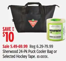 Canadian Tire Sherwood 24-Pk Puck Cooler Bag or Selected Hockey Tape offer