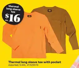 Giant Tiger Thermal long sleeve tee with pocket offer