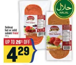 Marché Adonis Solmaz hot or mild salami Halal offer