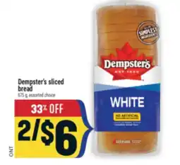 Marché Adonis Dempster's sliced bread offer