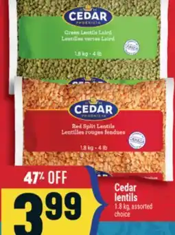 Marché Adonis Cedar lentils offer