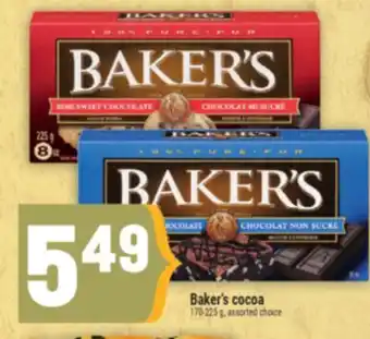 Marché Adonis Baker's cocoa offer