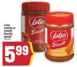 Marché Adonis Lotus crunchy or smooth biscuits spread offer