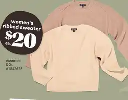 Giant Tiger women's ribbed sweater offer