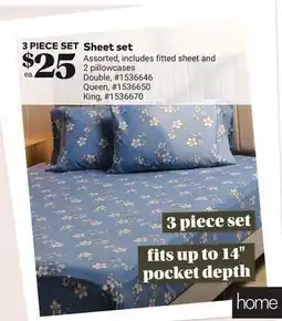 Giant Tiger Sheet set offer