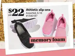 Giant Tiger Athletic slip-ons offer