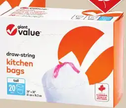 Giant Tiger Giant Value kitchen bags offer