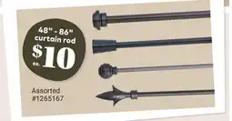 Giant Tiger 48 - 86 curtain rod offer