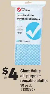 Giant Tiger Giant Value all-purpose reusable cloths offer