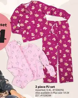 Giant Tiger 2 piece PJ set offer