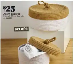 Giant Tiger Acorn baskets offer