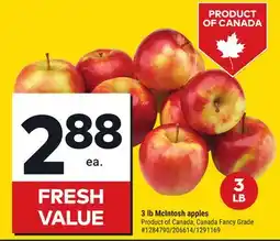 Giant Tiger 3 lb McIntosh apples offer