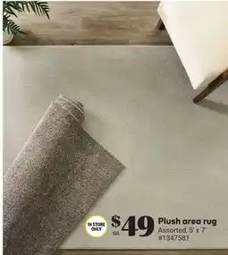 Giant Tiger Plush area rug offer