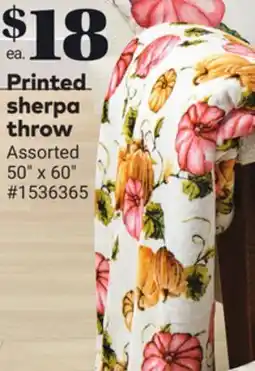 Giant Tiger Printed sherpa throw offer
