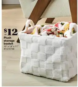Giant Tiger Plush storage basket offer