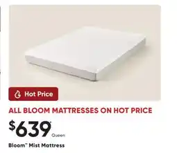 Sleep Country Bloom Mist Mattress offer