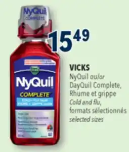 Familiprix Vicks NyQuil Complete cold & flu berry liquid 354ml offer