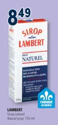 Familiprix LAMBERT, Sirop naturel offer