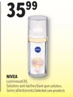 Familiprix NIVEA, Luminous630, Dark spot solution, Selected care products offer