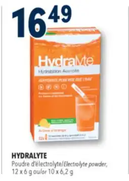 Familiprix HYDRALYTE, Electrolyte powder, 12 x 6 g or 10 x 6.2 g offer
