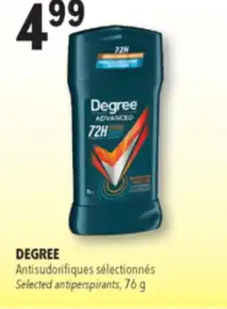 Familiprix DEGREE, Selected antiperspirants, 76g offer