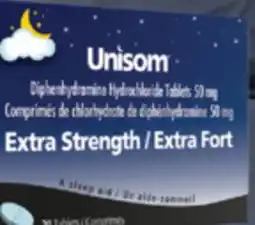 Familiprix Unisom Diphenhydramine Hydrochloride Tablets 50 mg offer