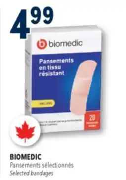 Familiprix BIOMEDIC, Selected bandages offer