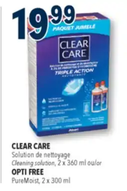 Familiprix CLEAR CARE, Cleaning solution, 2 x 360 ml or OPTI FREE, PureMoist, 2 x 300 ml offer