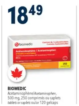 Familiprix Biomedic extra strength acetaminophen tablets for adults 250un offer