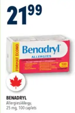 Familiprix BENADRYL, Allergy, 25 mg, 100 caplets offer