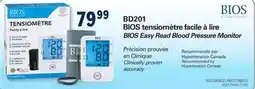 Familiprix BIOS DIAGNOSTICS, Selected blood pressure monitor offer