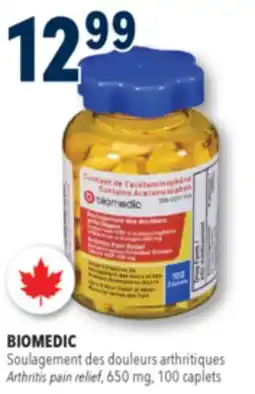 Familiprix Biomedic arthritis pain relief caplets 100un offer