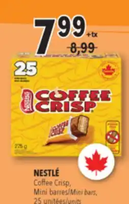 Familiprix NESTLÉ, Coffee Crisp or Kit Kat, Mini bars, 25 units offer