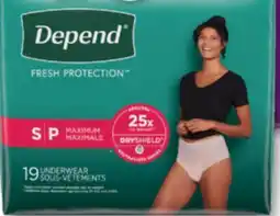 Familiprix DEPEND or POISE, Selected products and sizes offer