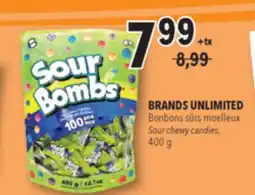 Familiprix BRANDS UNLIMITED, Sour chewy candies, 400 g offer