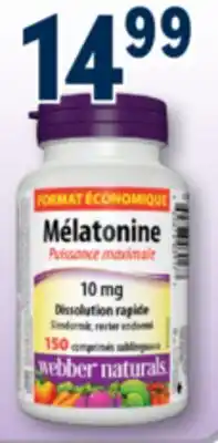 Familiprix Webber Naturals Melatonin Maximum Strength sublingual tablets 150un offer