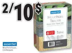 Familiprix ESSENTIEL, Tissues, 6 boîtes/packs offer