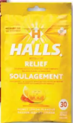 Familiprix Halls Mentho-Lyptus honey lemon flavour cough drops 30un offer