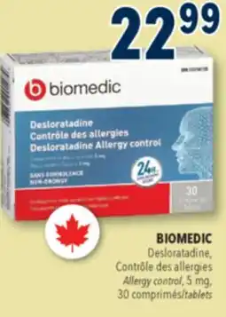 Familiprix BIOMEDIC Desloratadine, Contrôle des allergies Allergy control, 5mg offer