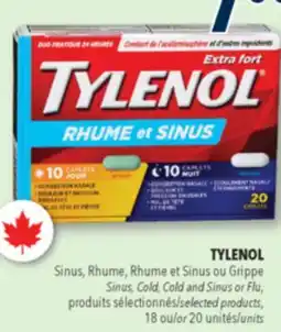 Familiprix TYLENOL Cold and Sinus or Flu, selected products offer